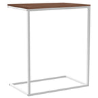 Tavolino da Salotto Bianco 55x35x66 cm in Legno Multistrato