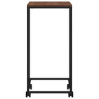 Tavolino con Ruote Nero 40x30x63,5cm in Legno Ingegnerizzato