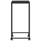 Tavolino con Ruote Nero 40x30x63,5cm in Legno Ingegnerizzato