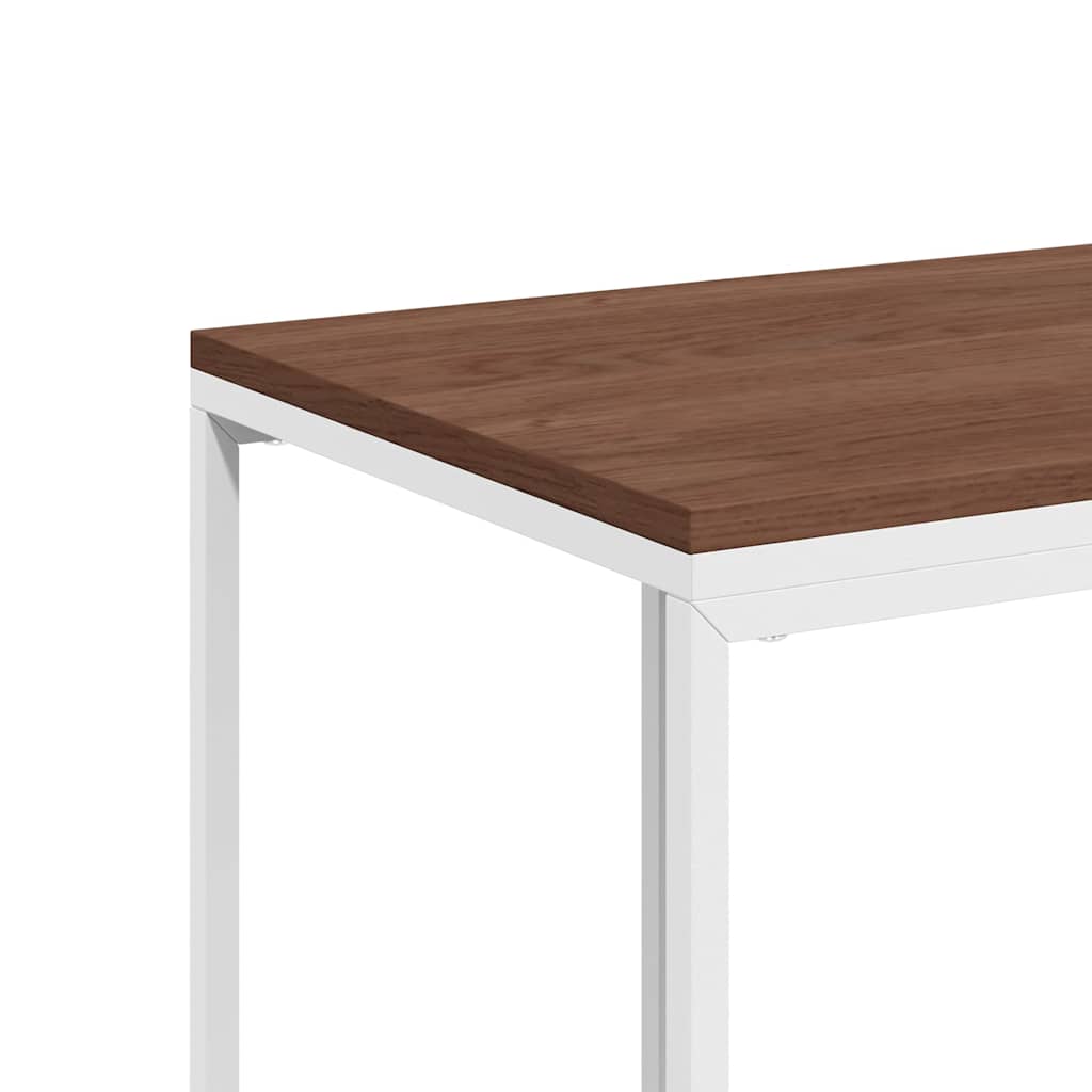 Tavolino con Ruote Bianco 40x30x63,5cm in Legno Multistrato