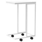 Tavolino con Ruote Bianco 40x30x63,5cm in Legno Multistrato