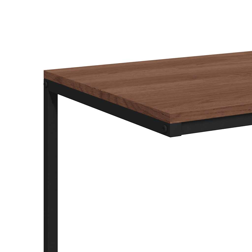 Tavolino con Ruote Nero 55x35x70 cm in Legno Multistrato