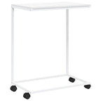 Tavolino con Ruote Bianco 55x35x70 cm in Legno Multistrato