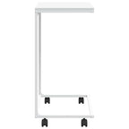Tavolino con Ruote Bianco 55x35x70 cm in Legno Multistrato