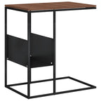 Tavolino Nero 55x36x59,5 cm Legno Multistrato