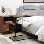 Tavolino Nero 55x36x59,5 cm Legno Multistrato