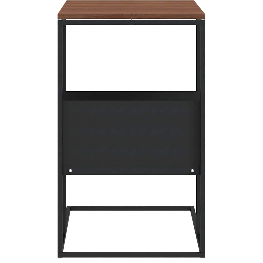 Tavolino Nero 55x36x59,5 cm Legno Multistrato