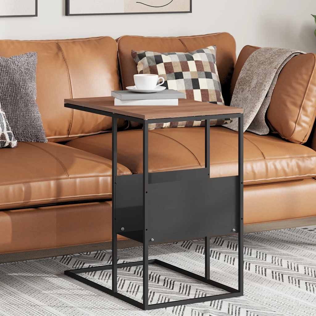 Tavolino Nero 55x36x59,5 cm Legno Multistrato
