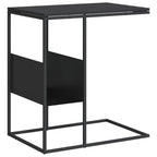 Tavolino Nero 55x36x59,5 cm Legno Multistrato