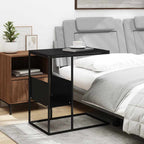 Tavolino Nero 55x36x59,5 cm Legno Multistrato