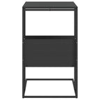 Tavolino Nero 55x36x59,5 cm Legno Multistrato