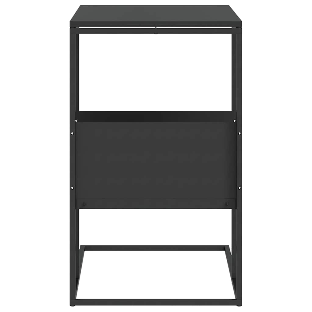 Tavolino Nero 55x36x59,5 cm Legno Multistrato
