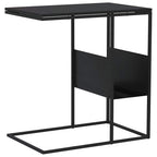 Tavolino Nero 55x36x59,5 cm Legno Multistrato