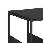 Tavolino Nero 55x36x59,5 cm Legno Multistrato