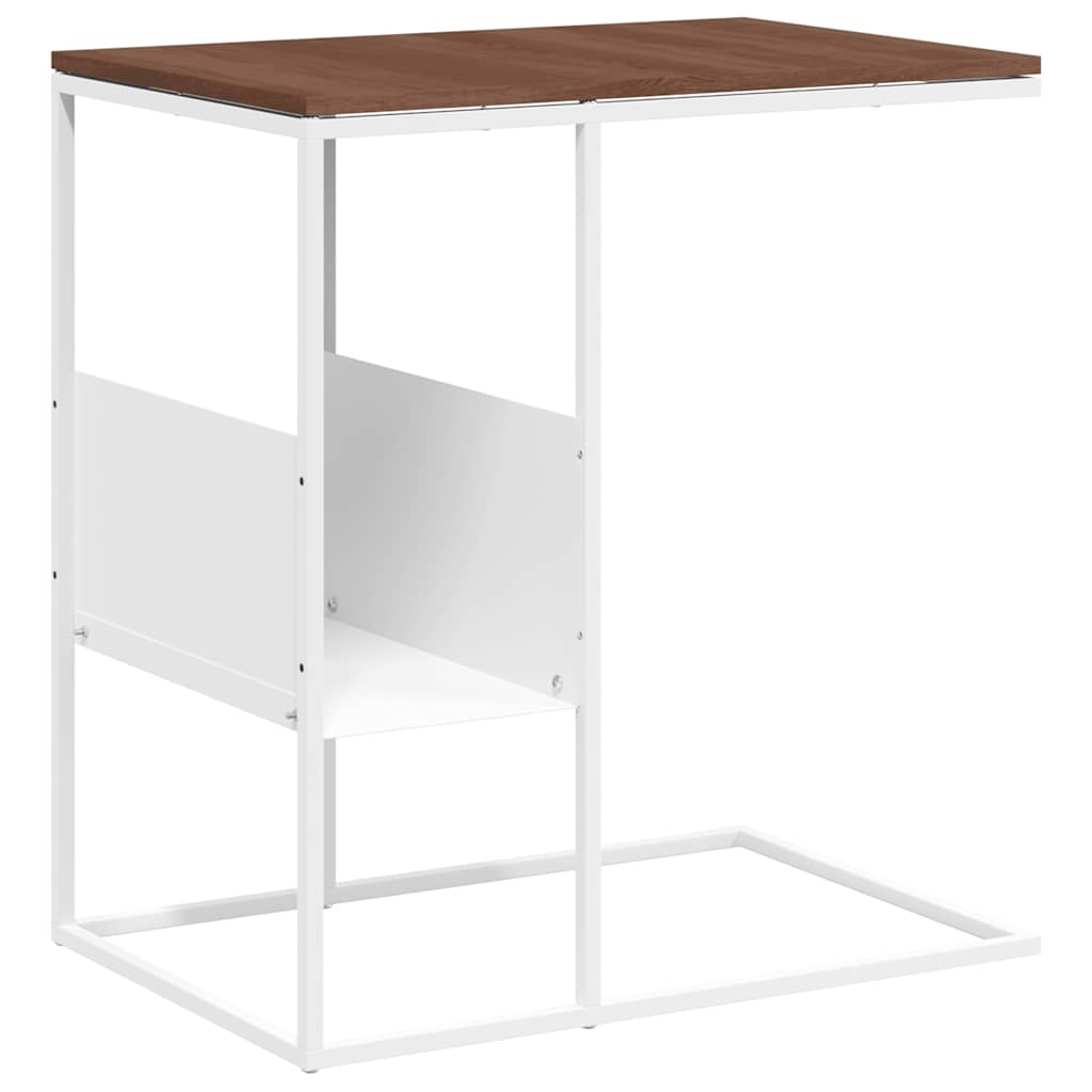 Tavolino Bianco 55x36x59,5 cm Legno Multistrato