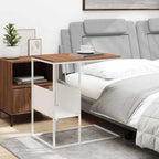 Tavolino Bianco 55x36x59,5 cm Legno Multistrato