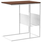 Tavolino Bianco 55x36x59,5 cm Legno Multistrato