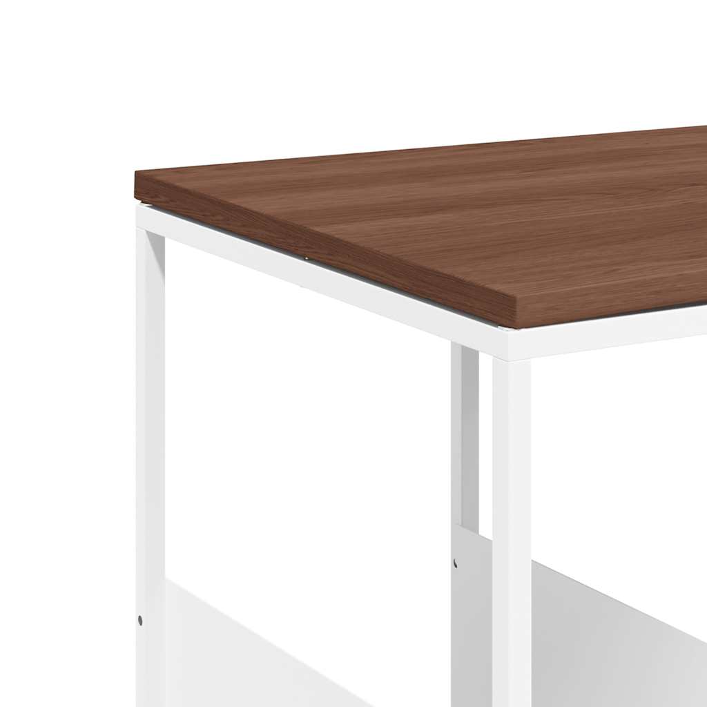 Tavolino Bianco 55x36x59,5 cm Legno Multistrato