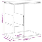 Tavolino Bianco 55x36x59,5 cm Legno Multistrato