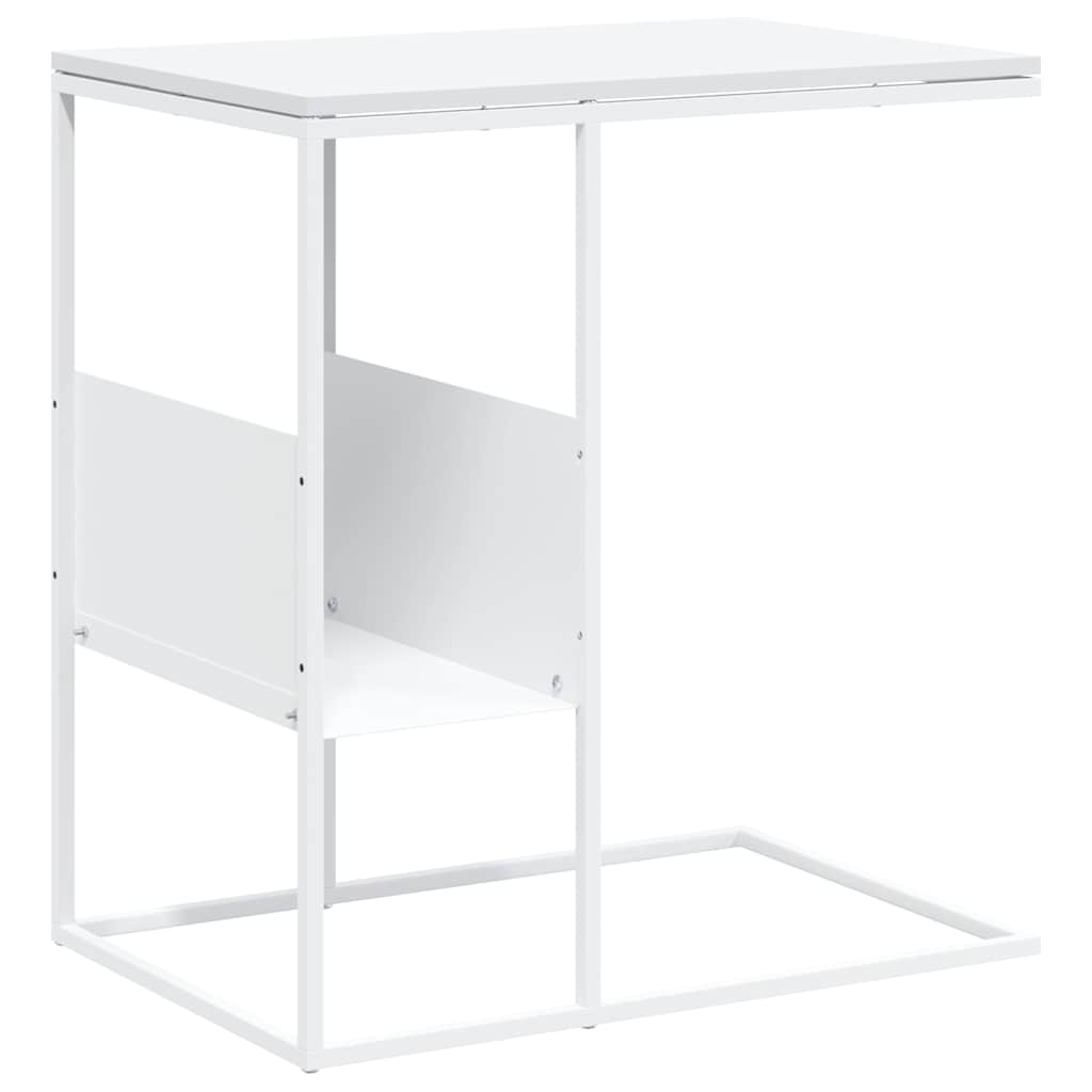 Tavolino Bianco 55x36x59,5 cm Legno Multistrato