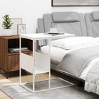 Tavolino Bianco 55x36x59,5 cm Legno Multistrato