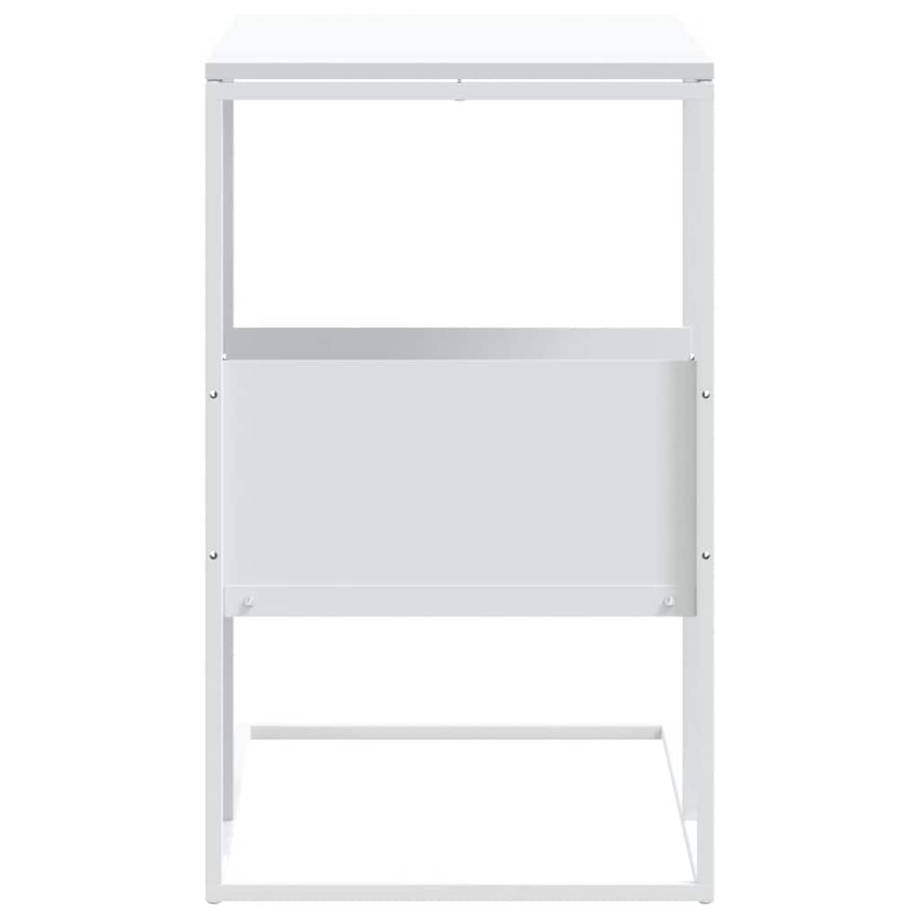 Tavolino Bianco 55x36x59,5 cm Legno Multistrato