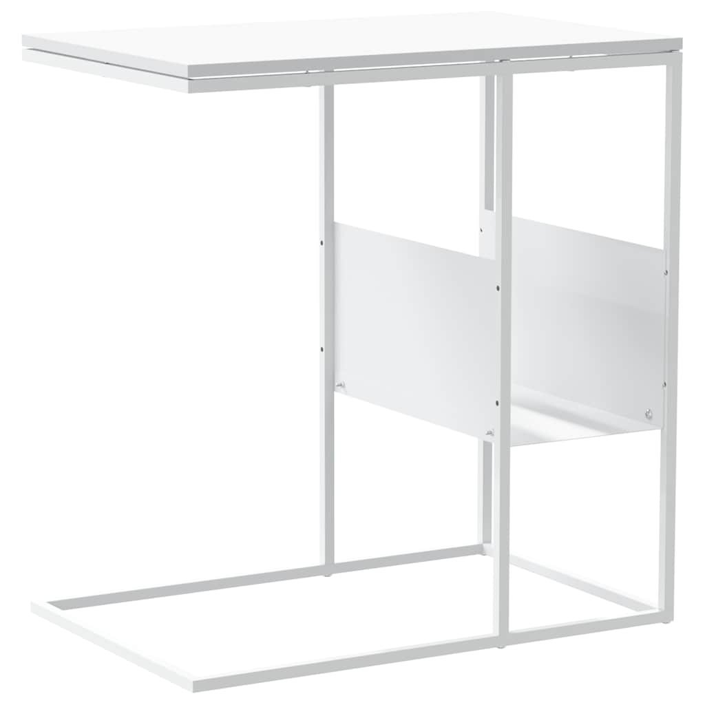 Tavolino Bianco 55x36x59,5 cm Legno Multistrato