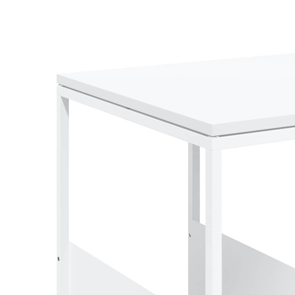 Tavolino Bianco 55x36x59,5 cm Legno Multistrato