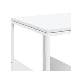 Tavolino con Ruote Bianco 55x36x63,5cm in Legno Multistrato