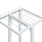 Fioriera a 5 Piani con Ruote 44x23x100 cm Ferro Bianco