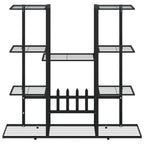 Portafiori 94,5x25x89 cm Ferro Nero