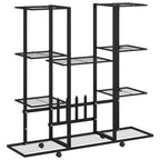 Portafiori con Ruote 94,5x24,5x91,5 cm Ferro Nero