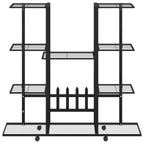 Portafiori con Ruote 94,5x24,5x91,5 cm Ferro Nero