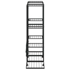 Portafiori con Ruote 94,5x24,5x91,5 cm Ferro Nero