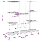 Portafiori con Ruote 94,5x24,5x91,5 cm Ferro Nero