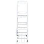 Portafiori con Ruote 94,5x24,5x91,5 cm Ferro Bianco