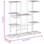 Portafiori con Ruote 94,5x24,5x91,5 cm Ferro Bianco