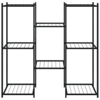 Portafiori 83x25x80 cm Nero in Ferro