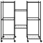 Portafiori con Ruote 83x25x83,5 cm Ferro Nero