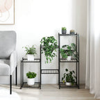 Portafiori 83x25x80 cm Nero in Ferro