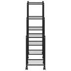 Portafiori con Ruote 83x25x83,5 cm Ferro Nero