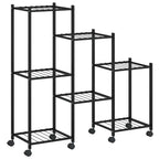 Portafiori con Ruote 83x25x83,5 cm Ferro Nero