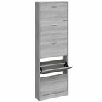 Scarpiera Grigio Sonoma 59x17x169 cm in Legno Multistrato