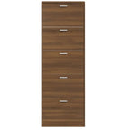 Scarpiera Rovere Marrone 59x17x169 cm in Legno Multistrato