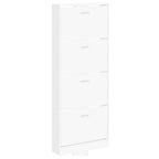 Scarpiera Bianca 59x17x150 cm in Legno Multistrato