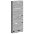 Scarpiera Grigio Sonoma 59x17x150 cm in Legno Multistrato