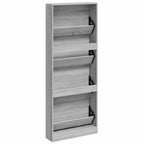 Scarpiera Grigio Sonoma 59x17x150 cm in Legno Multistrato