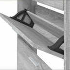 Scarpiera Grigio Sonoma 59x17x150 cm in Legno Multistrato