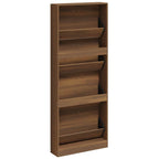 Scarpiera Rovere Marrone 59x17x150 cm in Legno Multistrato