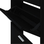 Scarpiera Nera 59x17x108 cm in Legno Multistrato
